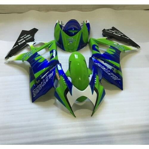 Motorcycle Fairing kit for GSXR10000 07 08 gsxr1000 GSXR 1000 K7 2007 2008 Green blue ABS Fairings set+gifts LP22