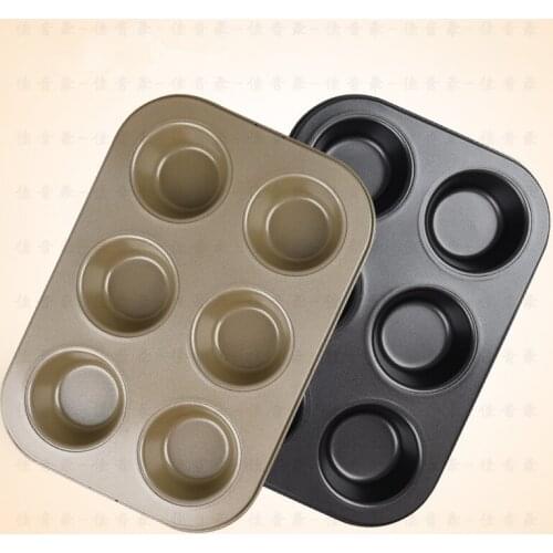 Kitchen Bakeware Cookie Tools Diy Baking Cake Mold non-stick Carbon Steel Round Muffin Paper Cup Oven Bread Mould