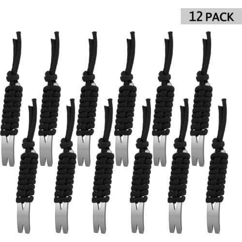 12 Pcs Outdoor EDC Tool Stainless Steel Multifunctional Tool Keychain Bottle Box Opener Screwdriver Lever Nail Puller