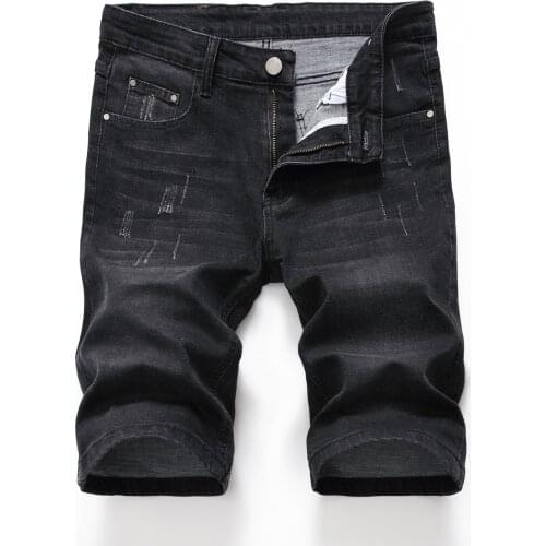 2021 Summer Style Mens Short Jeans Fashion Ripped Regular Fit Men Denim Trousers Casual Mens Denim Shorts Plus Size Streetwear