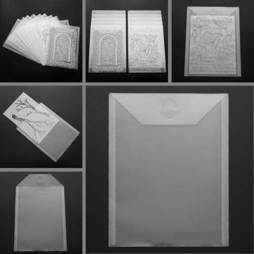 10-piece Set 7*9.4inch Clear Portable Transparent Plastic Storage Bag Durable Craft Scrapbooking Dies & Stamp New Card Cover Hot