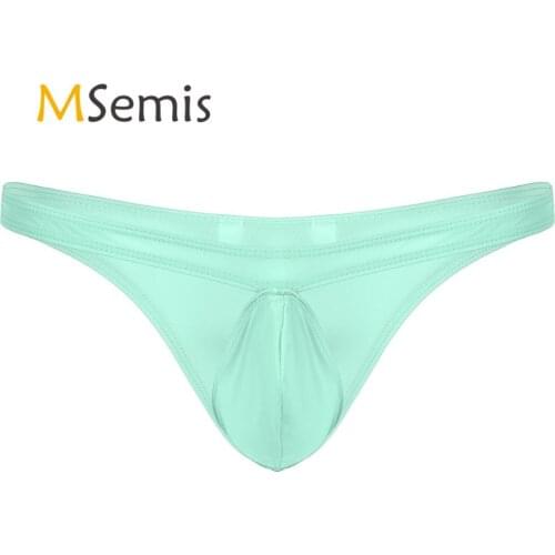Underwear Mens Lingerie Briefs Sexy Hombre G-string Thong Bulge Pouch Panties Elastic waistband See-Through T-back Underpants