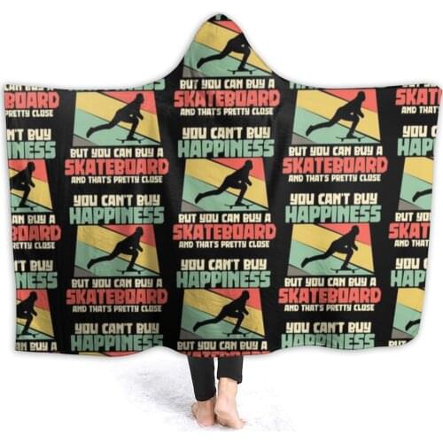 Skateboard Blanket Travel Soft Hoodie Blanket Cheap Novelty Fleece Bedspread