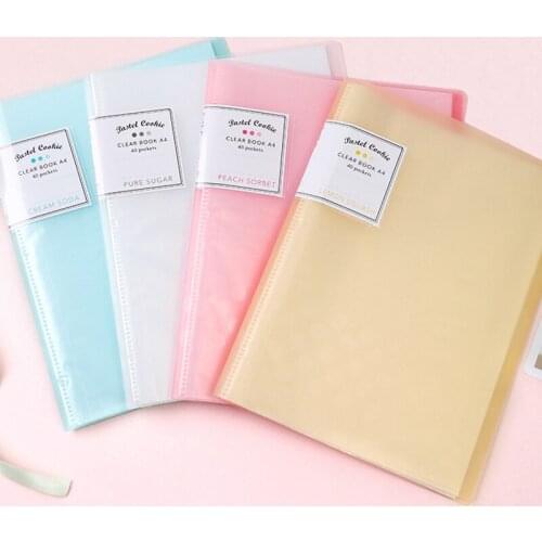 Office Supplies Strong Clip A3 Fold Test Paper Document Organizer Transparent Multi-insert File Folder Drawing Collection Book