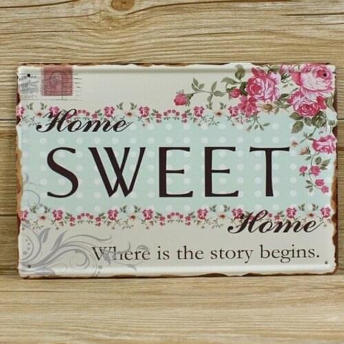 Tin Sign Decor Metal Bar Poster Motivational Inspirational Family Sweet 20x30CM