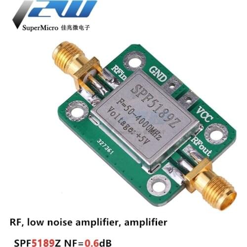 LNA 50-4000MHz RF SPF5189 NF=0.6dB Low Noise Amplifier Signal Receiver Board,Wireless Communication Module with Protective Shell