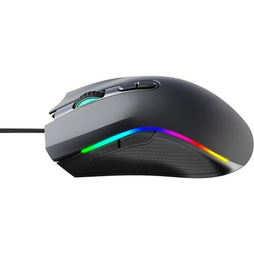 Wired Mouse 6 Adjustable DPI 7 Key Macro Programming RGB Light Office PC Mice Ergonomic Gaming Mouse