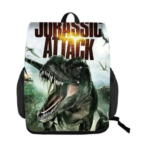 3D Velociraptor Tyrannosaurus pattern World Park Schoolbag Jurassic Dinosaur Backpack knapsack Toys For Child Travel BookBag