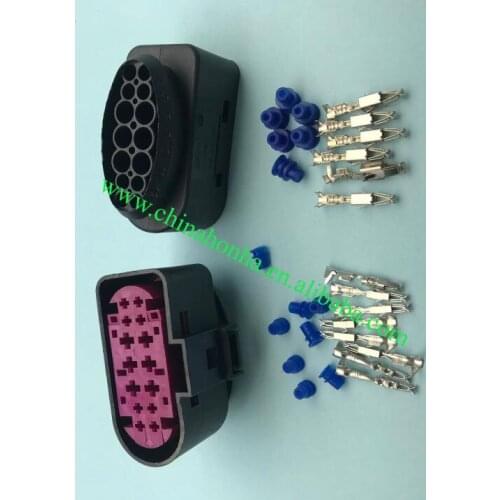 2/5/10 pcs 14pin 1.5mm 3.5mm xenon headlights plug 1J0973737 waterproof lamp-socket connector 1J0 973 737