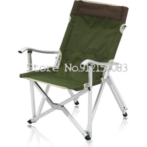 Outdoor Aluminum Alloy Folding Chair Beach Camping Portable Nap Lounge Chair Armchair Fishing Chair Leisure Chair
