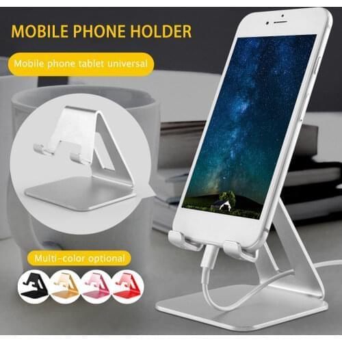 Universal Phone Stand Holder Aluminum Metal Desk Bracket Holder For iPhone 6 6S 7 7 Plus For iPad Air 2 mini 2 3 4 Stand