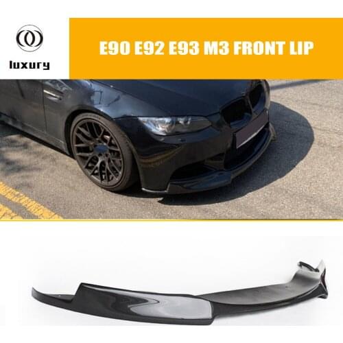 M3 V Style Carbon Fiber Front Bumper Lip Chin Spoiler for BMW E90 E92 E93 M3 2006 - 2011