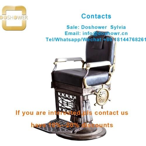 Vintage barber furniture with blue hairdressing chair for barber chair at prices