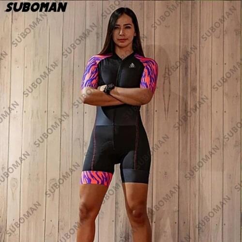 2021 suboman team Temperament womens short sleeve Triathlon Jumpsuit suit summer Cycling fitness Macaquinho Ciclismo Feminino