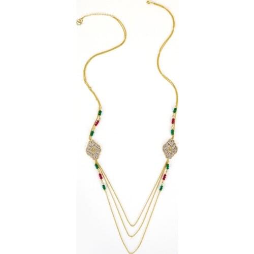 2020 July new design long chain jewelry sets women fashion necklace fine jewelry sets wedding gold jewelry sets