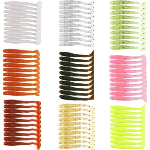 10pcs/lot Wobblers Soft Bait Saturn Worm 0.7g 4.7cm Swimbaits Silicone Artificial Soft Fishing Lure For Fishing Peche