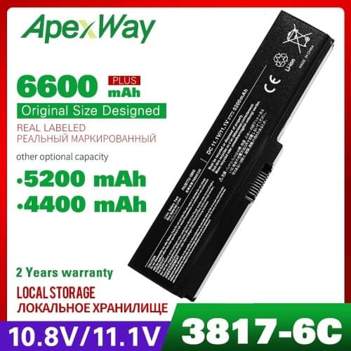 Apexway PA3817U-1BRS Laptop Battery for Toshiba Satelite L745 L755 A660 C640 C650 C655 C660 L510 L630 L640 L645 L650 L655 U400
