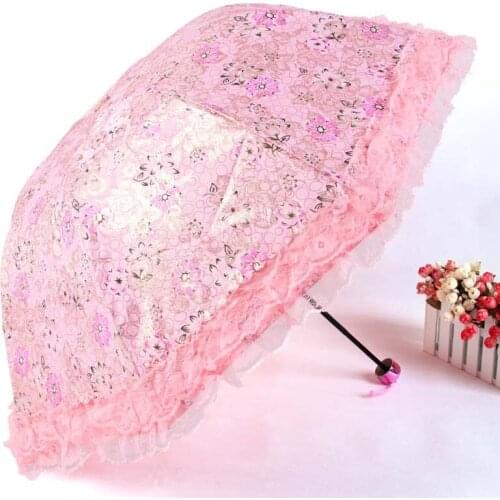Aurora upscale lace jacquard ts1020 creative umbrella UV umbrella folded umbrella
