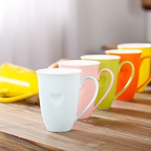 Free shipping Love heart bone china mug cup coffee cup take iron cup for office mug for mocha or latte 320ml