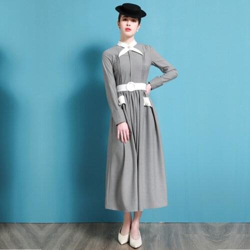 High End Retro Hepburn Style Long Skirt, European And American Shirt Dress, Lady Temperament Summer Girl