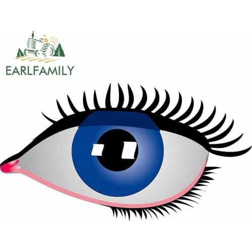 EARLFAMILY 13cm x 7.1cm for Eyes Blue Kids Anime Car Stickers Scratch-Proof Windshield Decal Occlusion Scratch Vinyl Car Wrap