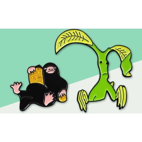 Fantastic Movie Magical Beasts Creature Pins Niffler Pickett the Bowtruckle Enamel Pins Gift for Magic Fans Friends