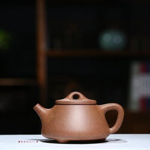 Purple clay pot is handmade, high quality peach blossom mudstone ladle pot, tea pot, Kungfu teapot, tea set gifts