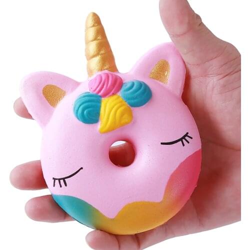 Squishy Squeeze Stress cake Reliever Soft Colourful Doughnut Scented Antistress Slow Rising Toys for children dropshipping