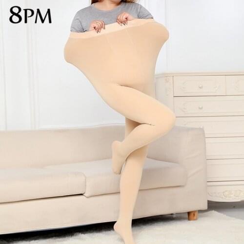 Women Super Warm Pantyhose Plus Size Winter Elastic Casual Warm Pants High Waist Sexy Faux Velvet Skinny Slim Tights ouc1691