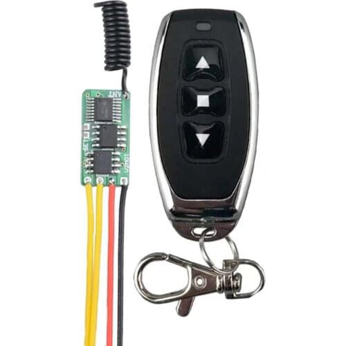 Ultra Small motor remote switch 3.7v 4.5v 5v 6v 7.4v 9v 12v Mini Motor up down stop forwards reverse Micro Radio Switch 433 ASK