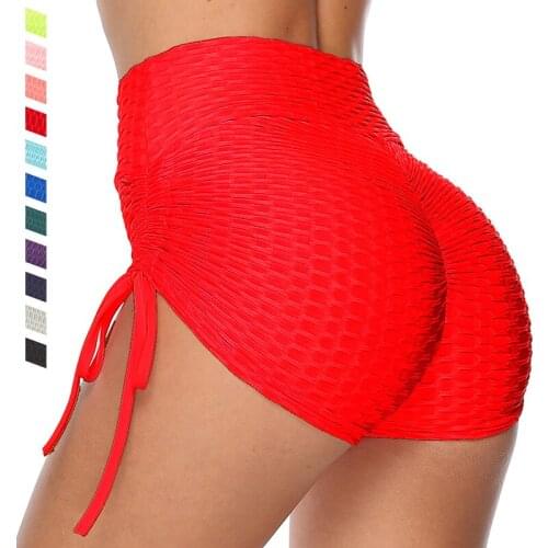 Red Yoga Shorts High Waist Classical Yellow Hot Pants Black Strechy Gym Fitness Sport Tights Blue