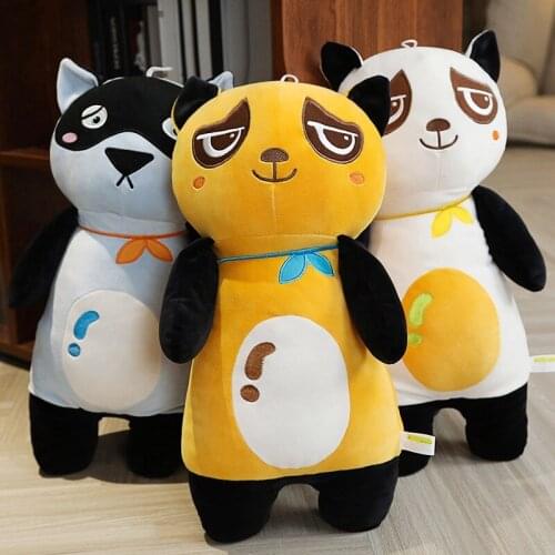 Creative Kitten Cats Dogs Plush Toys Soft Stuffed Cartoon Animal Husky Doll Sleeping Pillow Cushion High Quality Toys Girls Gift