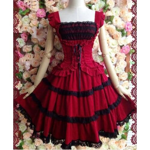 Lace Slim Princess Gothic Lolita Dress Custom Made Plus Size L22