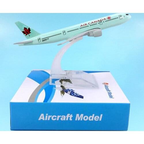 16CM 1:400 Scale Boeing B777-200 Model Air Canada Airplane Base Alloy Aircraft Plane Display Toys Airliner Collect Gift Souvenir