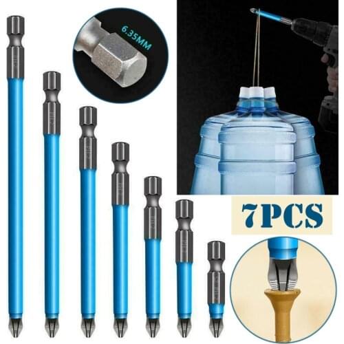 7Pcs Magnetic Screwdriver Bits Set Precision Screw Driver Bits Anti Slip Electric Power Multi-bit Tool Steel For Repairing Phone