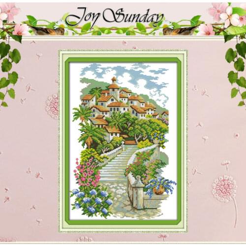 European-style Castles Counted Cross Stitch 11CT Printed 14CT Cross Stitch Sets Cross-stitch Kits Embroidery Needlework