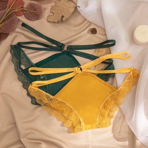 New Womens Underwear Sexy Lace Panties Fashion Ice Comfort Briefs Low Waist Seamless Hollow Out Underpants Female Lingerie