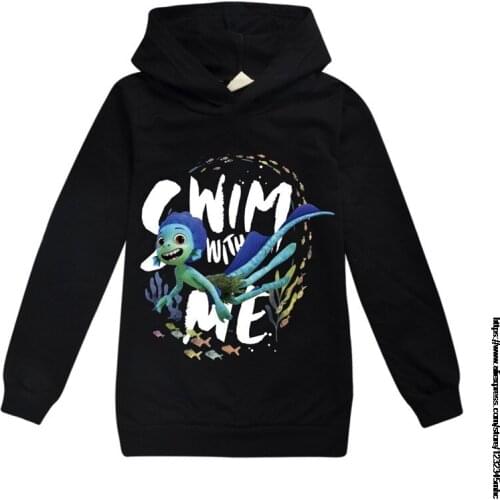 New movie Luca Baby Girls Sweatshirts Spring Autumn Children Hoodies Long Sleeves Shirt Cartoon Kids Hoodies Clothes