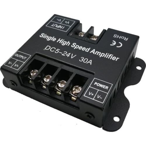 New Led Power Repeater 12V 24V Input 30A 1 Channel Single Color High Speed Signal Amplifier for 5050 3528 LED String Ribbon Use