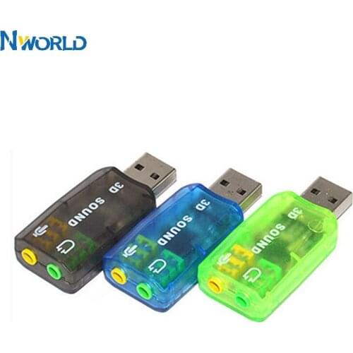 NWorld USB Sound Card Mic Audio USB Converter External 5.1-Channel w/3.5mm Headphone and Microphone Interface,Computer Stereo