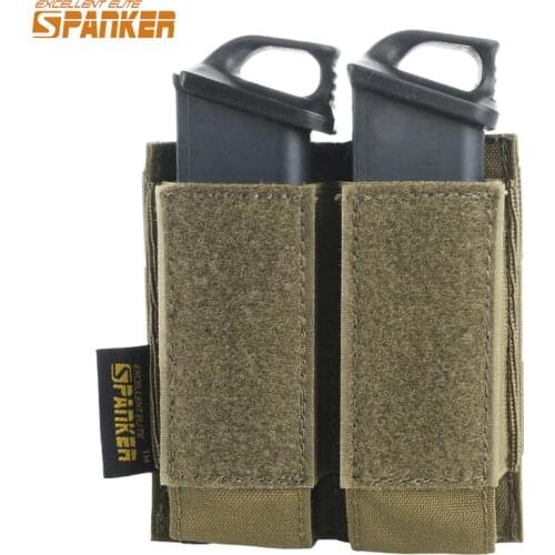EXCELLENT ELITE SPANKER Tactical Pistol Molle Magazine Pouch Military Glock Double Clip Small Bag Paintball Game Accessory