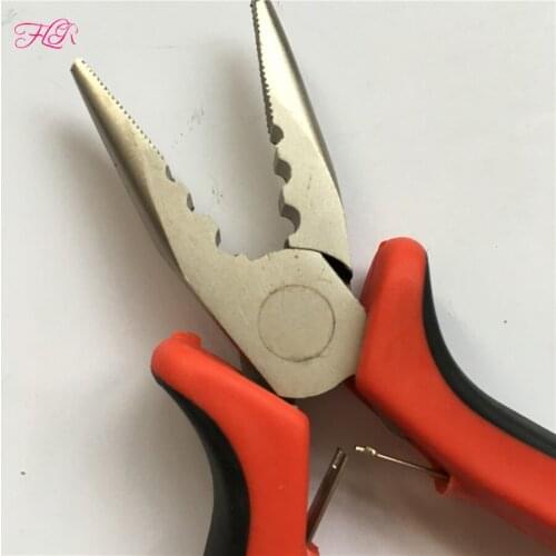 Plier For Hair Extension 20pcs Hair Extensions Pliers Pink&Black Salon Tools Red and Black Handle Hair Plier