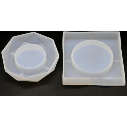 Crystal Epoxy Ashtray Silicone Mold Succulent Basin Square Cut Mirror Surface High Transparency Handmade mould