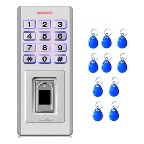 RFID Metal Fingerprint Standalone Access Controller Keypad Waterproof IP68 200pcs Finger + 10000 card user four ways unlock