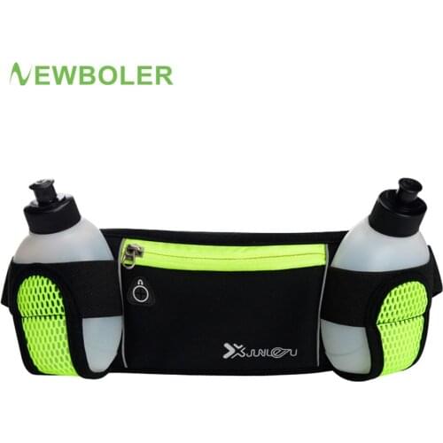 Trail Dual Pocket Running Bag Marathon Running Waist Belt For Phone Unisex Sports Fanny Pack Fitness Waist Pack Water Bottle
