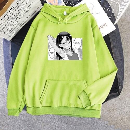 Harajuku Anime Don't Toy With Me, Miss Nagatoro Hoodies Sweatshirts Men Women Terror Cartoon Girl Clothes Winter Casual Hoodies