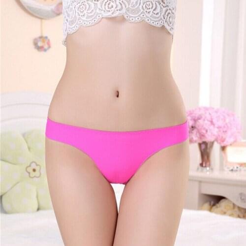 Ice Silk Thong Panties Sexy Briefs Seamless Women low Rise Underwear Panties for Girls Ladies Panty G String Tangas lingerie hot