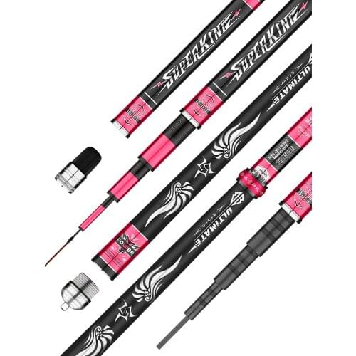 Carbon Fiber Hand Pole De Pesca Super Light 6H Hard Carp Fishing Rod 2.7M-7.2M 19 Tonalty Taiwan Fishing Canne