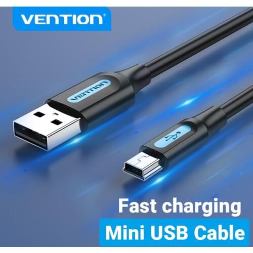 Vention Mini USB Cable 1m 2m Mini USB to USB Cable For Cellular Phones MP3 MP4 Tablets GPS Digital Camera HDD USB Mini Cable hot