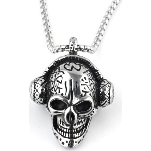 Vintage Skeleton Pendant Necklace Metal Skull Pendant Gothic Jewelry Choker Pendant Crow Skull Chain Skeleton Trendy